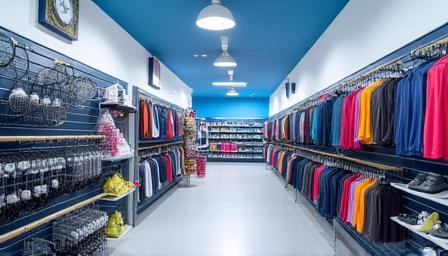 Bright and organized store interior